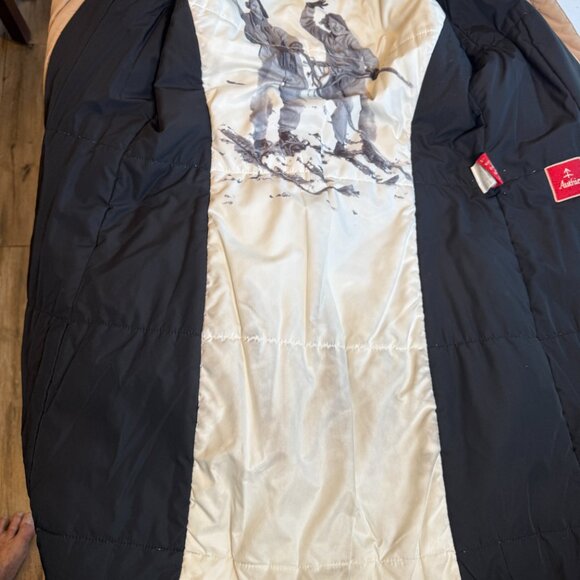 Authier Made in Italy Parka Coat Women’s 8 – Faux Fur Hood, Ski Print Lining - Picture 6 of 6